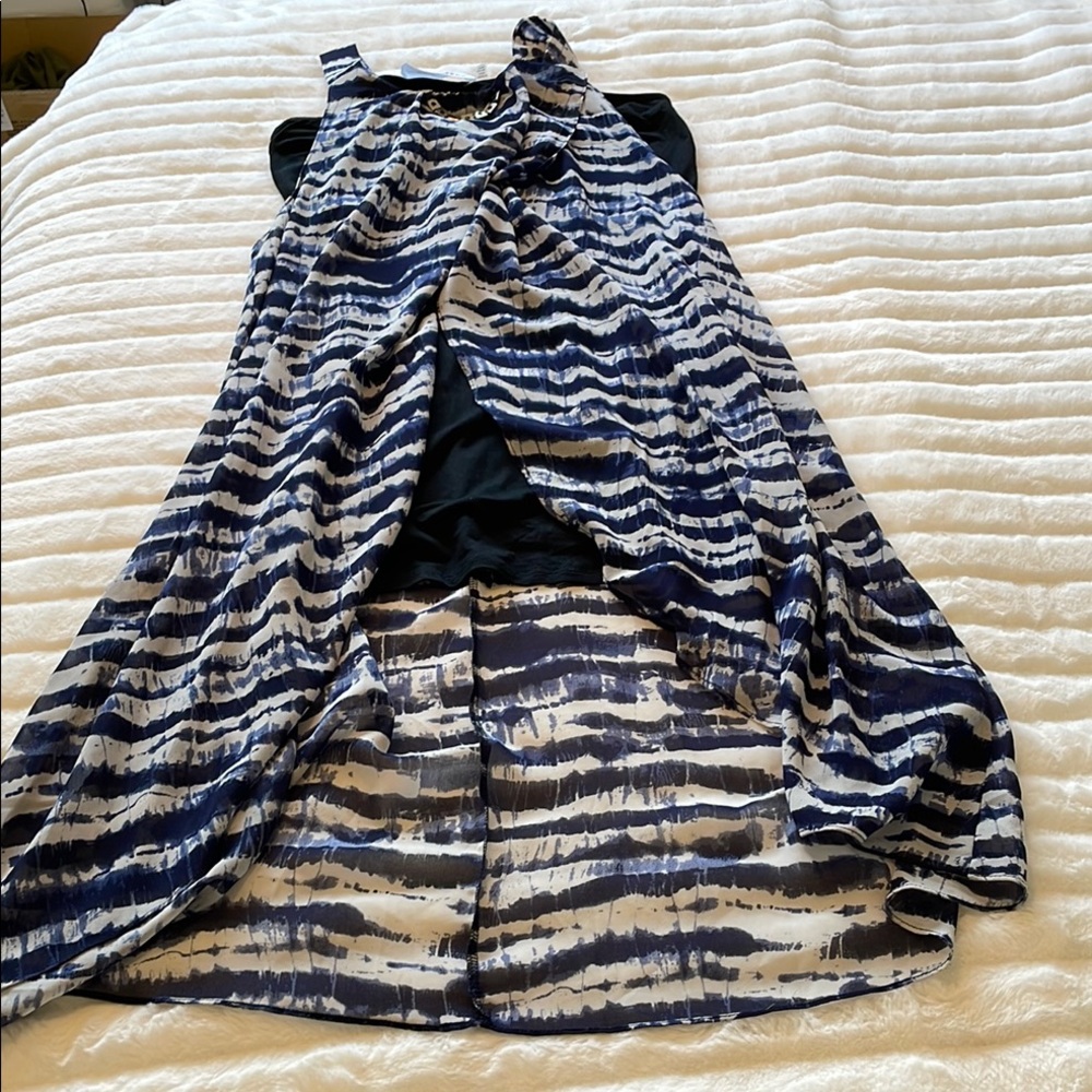 Point Zero Navy and White Sleeveless Maxi Dress, size medium - Picture 12 of 15